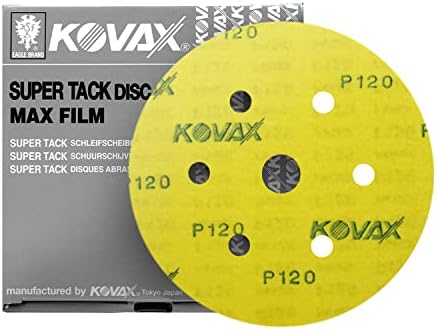 MaxFilm Ultra Premium 6 inch Sanding Discs, P120, 7 Holes, Hook & Loop, 521-0120, 50 discs