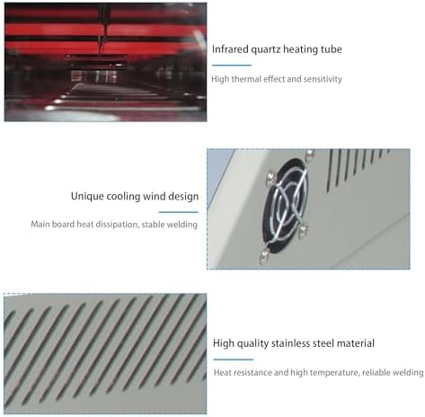 T962 Reflow Oven,110v 800w Reflow Soldering Station, Intelligent Infrared IC Heater,Welding area 7.08×9.25in for Pcb Chip Aluminum Substrate Lamp Bead
