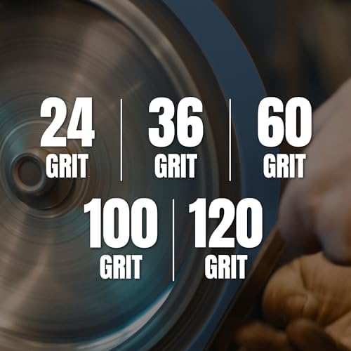 POWERTEC 1x30 Sanding Belts, 12PK, 36 Grit Zirconia 1 x 30 inch Sanding Belts for Belt Grinder, Belt and Disc Sander, Knife Sharpening, Woodworking, Metalworking, Derusting (4130036Z-6-P2)