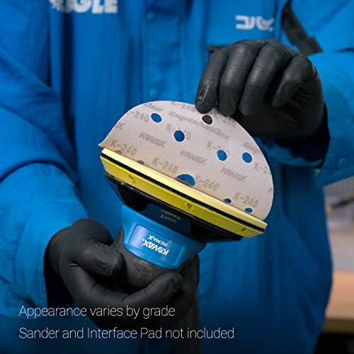 Super Assilex Flexible 6 inch Sanding Discs, Brown K-240, 15 Holes, Hook & Loop, 193-2537, 25 Discs