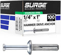 1/4" X 1" Stainless Hammer Drive Nail in Concrete Anchor (Box of 100)