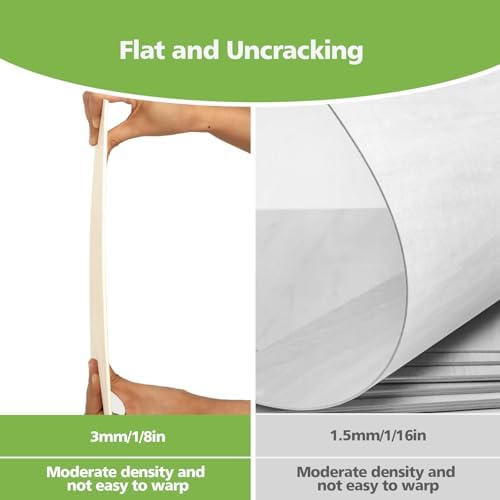 18PCS Basswood Sheets 12 x 24 x 1/8" Plywood Sheets, 3mm Basswood for Laser Cutting and Engraving, 1/8 Laser Cutter Wood Sheet Laser Engraving Blank for Wood Burning and Architectural Models