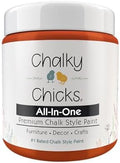 Chalky Chicks 4 Fl Oz Matte Pumpkin Pie Orange Chalk Paint for Furniture Without Sanding - No Prep Furniture Paint No Sanding All in One for Crafts, Wood, Cabinet, Walls, Metal, Dresser, Farmhouse