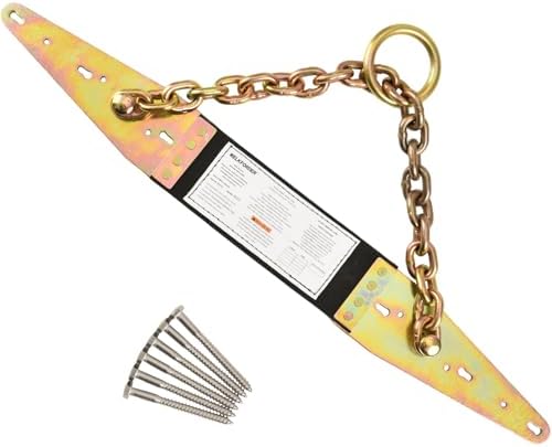 Heavy Duty Chain Reusable Halo Anchor With 1/4"×3" lag Screws For Any Pitch [16d Nails Not Provided] | Zinc-Plated Steel | Fall Restraint | Fall Arrest | Positioning | ANSI & OSHA Compliant
