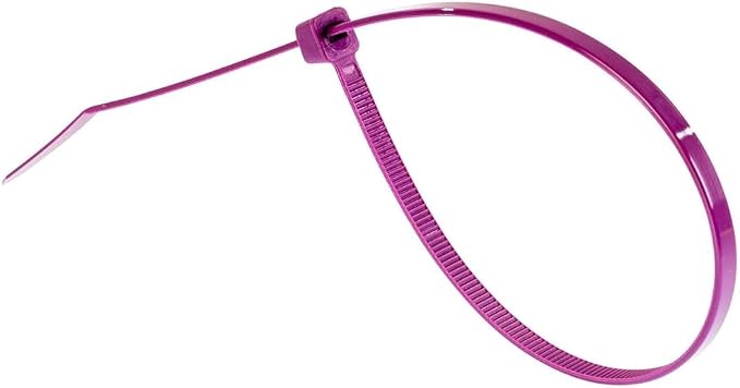 GTSE 8 Inch Purple Zip Ties, 1,000 Bulk Pack, 50lb Strength, UV Resistant Strong Nylon Cable Ties, Self-Locking 8" Tie Wraps