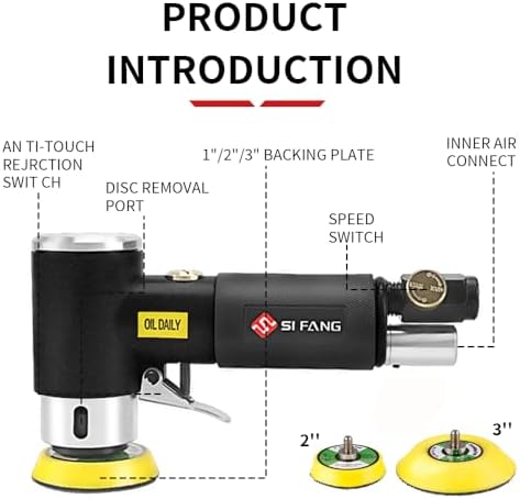 SI FANG Mini Air Sander 1/2/3 Inch Pneumatic Small Random Orbital Polisher