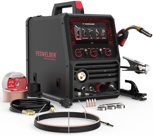 YESWELDER DP200 Multifunctional 8-In-1 MIG Welder, Dual Pulsed LCD Screen 120V/240V