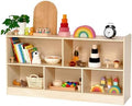 Montessori Book and Toy Shelf for Kids, 5-Section Organizer, Birch Plywood