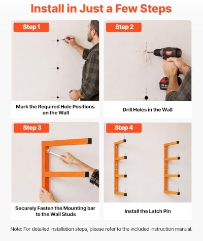 VEVOR Lumber Rack, 4-Tier 2-Pack 220 lbs per Tier, Welded Wood Pipe Storage