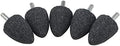 5Pc 1/4" Shank Brown Corundum Grinding Head Cone Shaped Grinding Wheel Abrasive Mounted Grinding Point Stone Rotary Tools Deburring Polishing - Diameter:30mm