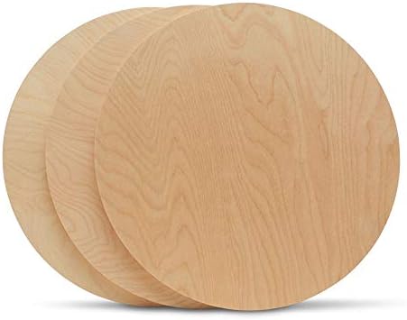 Wood Circles 18 inch 1/2 inch Thick, Unfinished Birch Plaques, Pack of 5 Wooden Circles for Crafts and Blank Sign Rounds, by Woodpeckers