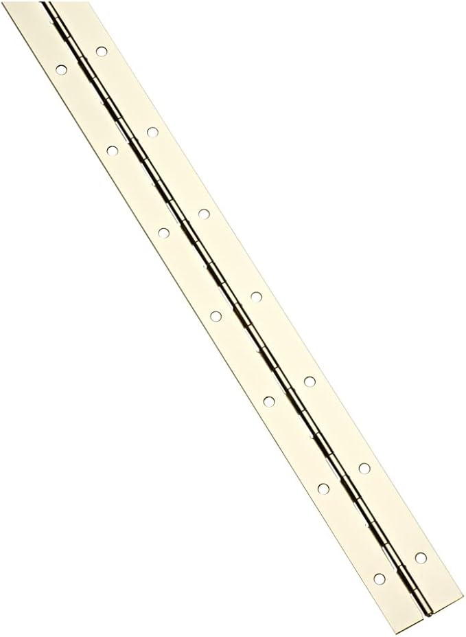 National Hardware N148-460 V570 Continuous Hinge in Brass,1-1/2" x 72"