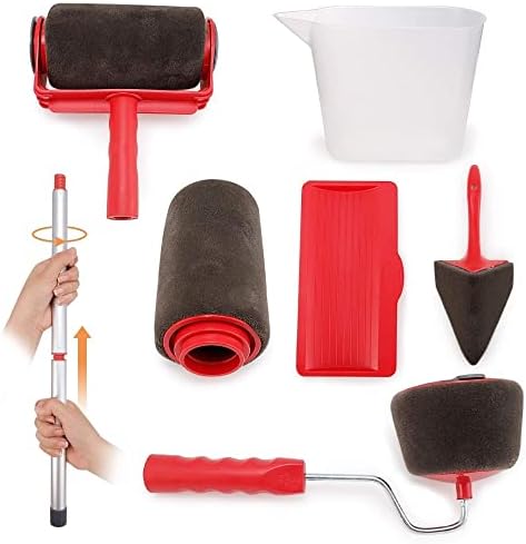 No Seam 9pcs Paint Roller Multifunctional Household Use Wall Decorative Brush Tool Painting Brushes