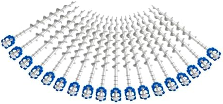 Homeon Wheels 18 Pcs Camping Ground Anchors Aluminum Screw Heavy Duty Metal Non-Rust Cast Tent Anchors for Securing Animals, Tent, Canopies, Sheds, Swing Sets, Car Ports, Trampoline