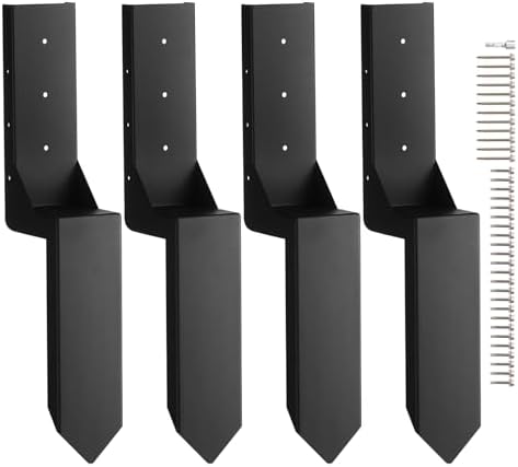 VEVOR Fence Post Anchor Repair Kit, 4 Pack 3.5 x 3.5 Inches Inner Diameter