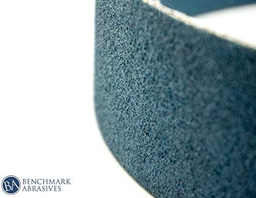 Benchmark Abrasives 2 x 72 Inch Sanding Belts with Zirconia Grains - 80 Grit for Metal, Wood, Plastics & Composites - 6 Pack