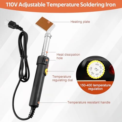 PU Round Belt Welding Machine, 150W PU Belt Welder+Scissor+Soldering Iron, Clamp Polyurethane Belt Welder, Round Belt Welder for Triangular Belts, Pentagonal Belts, Pu Round Belts