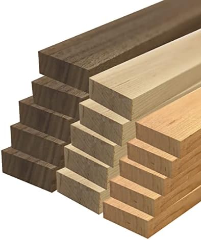 Exotic Wood Zone's 3/4" x 2" x 24" Combination of 5 Walnut, 5 Cherry, and 5 Maple - 15 Boards per Box