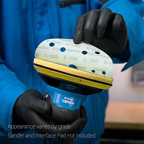 Super Assilex Flexible 6 inch Sanding Discs, Lime K-1000, 15 Holes, Hook & Loop, 193-2527, 25 Discs