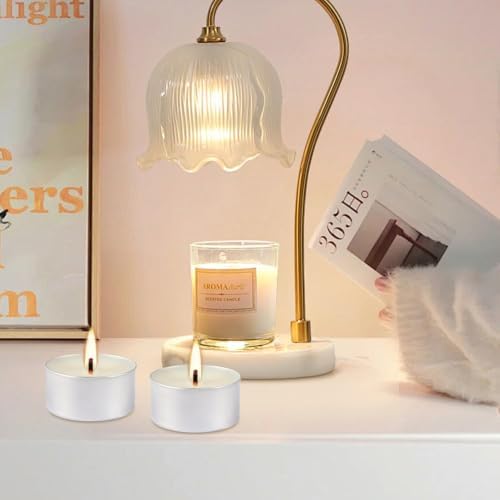 100 Pack White Bulk Candles, 6 Hour Unscented Tea Lights Candles