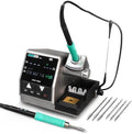 SUGON T61 400W Digital Soldering Iron Station, with C470 & C245 Handles and 6 Soldering Tips, 212°F-932°F, 2S Fast Heat, Sleep Mode, 3 Preset Channels, °C/°F, Tip Change Slots, Cleaning Sponge, LCD