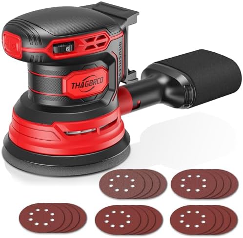 Cordless Orbital Sander Compatible For Milwaukee 18V With Dust Collector
