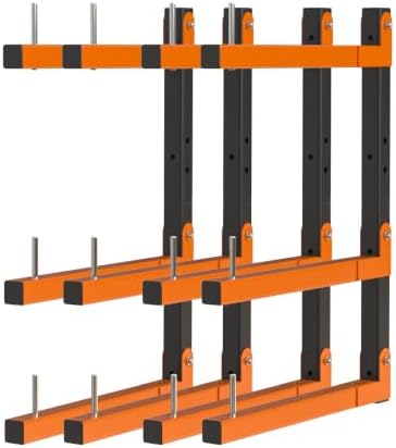 4 Pack Lumber Storage Rack, 6 Tier Heavy Duty Wood Storage Shelves, 1320LBS