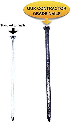 500-PACK - USA Made LARGE Synthetic Grass Turf Nails 6" Stakes (50 Pounds) Non Galvanized Thick 4 Gauge, Will Rust for Extra Hold Landscape Spikes for Artificial Turf (Approximately 500 Nails Per Bag)