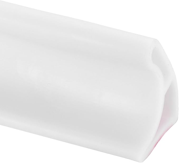 uxcell Flexible Shower Water Barrier, 98" TPE Shower Edge Water Stopper Blocker Splash Guard for Bathtub Sink Washing Machine Dry and Wet Separation, 1.18"W x 1.77"H, White