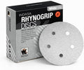 Indasa 5" Rhynogrip White Line 5-Hole Vacuum Sanding Discs (54 Series) – Premium Aluminum Oxide Hook & Loop Discs for Professional Sanding (Box of 50) (5in 5-Hole (Hook & Loop), 500, Very Fine)