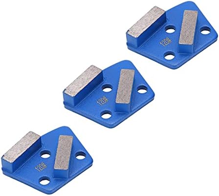 Concrete Floor Grinding Disc,Replacement Trapezoid Diamond Grinding Shoes, Floor Grinder Blades 120 Grit Medium Bond,Compatialbe with Iron Horse, Warrior, Xtreme Polishing & ASL Grinders, Pack of 3