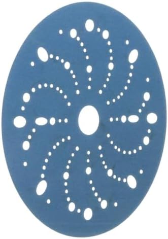 3M Hookit Blue Abrasive Disc, 321U, 36180, 6 in, 320+ Grade, Multi-Hole
