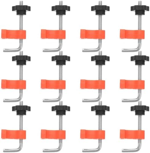 Baluue 12pcs Right Angle Fixing Clamps for Stone and Woodwork, Granite and Marble Slab Corner Positioning Clips, Industrial Workholding Devices for Seam Alignment and Panel Assembly