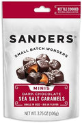 Sanders Dark Chocolate Sea Salt Caramel Mini Bites, 3.75 oz, Resealable Bag