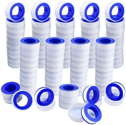 Teflon Professional Grade Pipe Tape, 100 Rolls PTFE Plumbers Thread Flex Seal Tape for Waterproof Sealing Plumbing, Air and Hydraulic Systems, 1/2 X 394 Inches