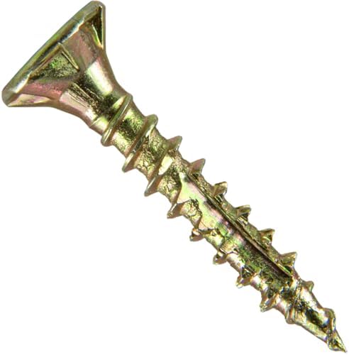 Jake Sales #8 x 1 Gold Star Wood Screw, T-20 Torx Drive, Flat Head - (1 Pound Box) ~276 Screw Count