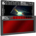 The Duke 1.0 | Shade 5-13 Adjustable Red Auto Darkening Welding Lens | 2" x 4 1/4" x 0.33" | Adjusts From Shades 5-13 (9 Lenses In 1) | Red Front - Green/Blue Weld View | Ridge Products Royal Series
