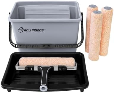 ROLLINGDOG 12 Inch Paint Roller Kit 7PC Painting Tool Kit