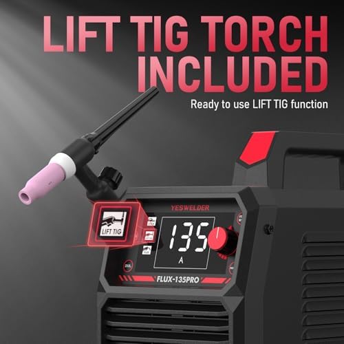 YESWELDER FLUX-135PRO Flux Core MIG Welder with Lift TIG Torch
