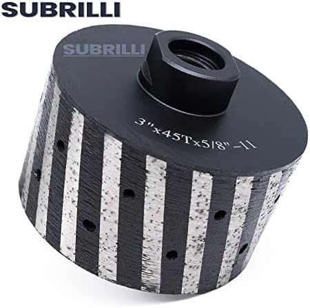 3 Inch Diamond Drum Wheel Resin Filled Zero Tolerance Coarse Grit with 5/8"-11 Thread for Granite Marble Concrete