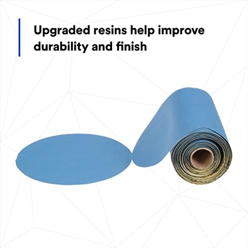 3M Stikit Blue Abrasive Disc Roll, 321U, 36211, 6 in, 400+ Grade, No Hole