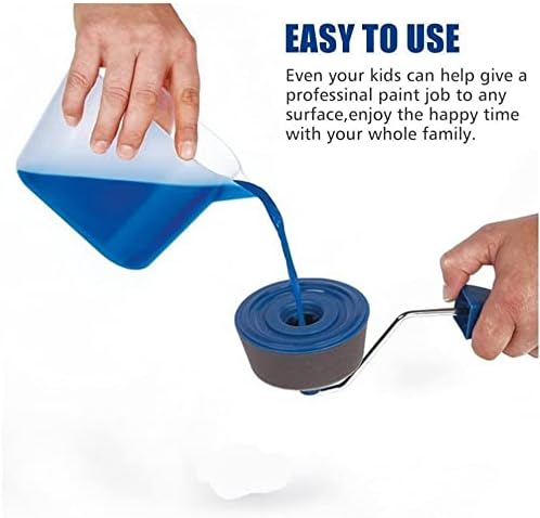 Seamless Paint Roller Brush Tool Flocked Edger Wall Painting with 2 Roller