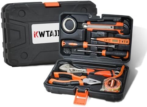 Home Repair Partner Home Hand Tool Kit And Portable Toolbox Include Wrench,Utility Knife,Screwdriver.Multi Functional Home Tool Set For House,Garage,College Dorm And Office Covering Multiple Scenarios