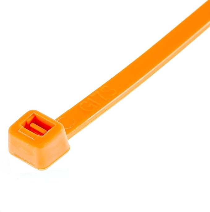 GTSE 14 Inch Orange Heavy Duty Zip Ties, 1,000 Bulk Pack, 120lb Strength, UV Resistant Nylon Cable Ties, Self-Locking 14" Tie Wraps