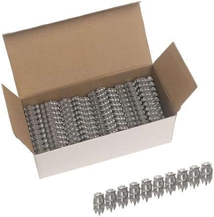 1000x Collated Concrete Nails 5/8 Inch (16mm) for Hilti BX 4 (BX4) Cordless Concrete Nailer, B4 MX Collated Strip, Full Round Head Hardened Steel Pins for Metal Track, Drywall & Concrete