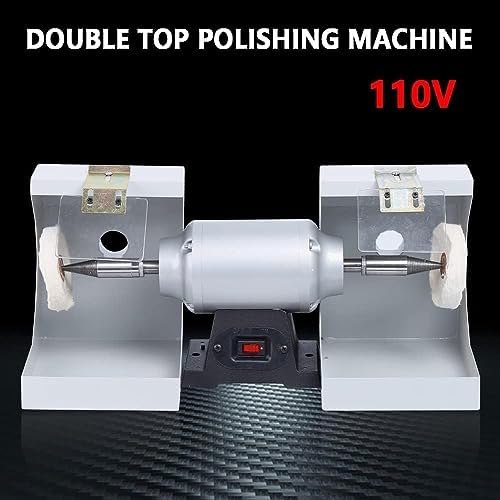 550W Dental Polishing Polish Lathe Machine,Buffing Grinder Lab Equipment Polisher,3000Rpm Dental Lab Bench Buffing Grinder ,for Jewelry Polishing Burnishing Casting