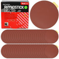 Indasa 5" Rhynostick 50 PCS 100 Grit PSA Sanding Discs – High-Performance Abrasive, 250°F Heat-Resistant, Clog-Free, No Residue