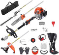 VEVOR 5-in-1 26cc 2 Cycle Gas Powered Dual Sided Hedge Trimmer, Weed Eater, String Trimmer, Edger, Pole Saw Chainsaw Pruner with EPA, CE and EMC Certification