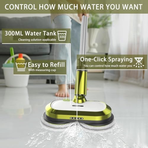 VMAI Cordless Electric Mop with Water Spray & Detachable Battery
