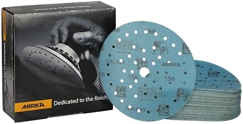 Mirka Galaxy Multifit 6 Inch Ceramic Discs, 150 Grit, Hook & Loop, 50 Pack